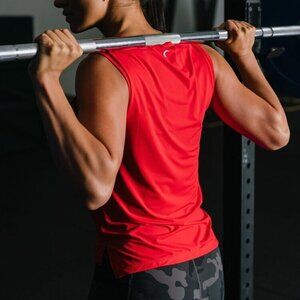 ZYIA | Active Red Slit Muscle Tank Top | Sz. XS